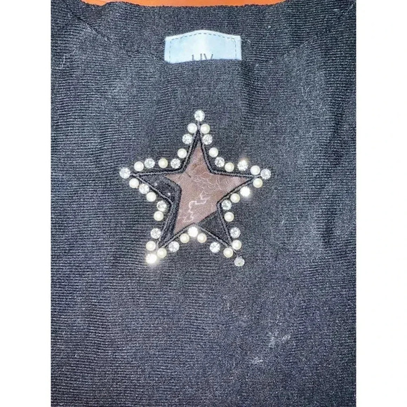 LIV BEADED BLACK SWEATER - holidays, Christmas, New Years - Picture 2 of 6